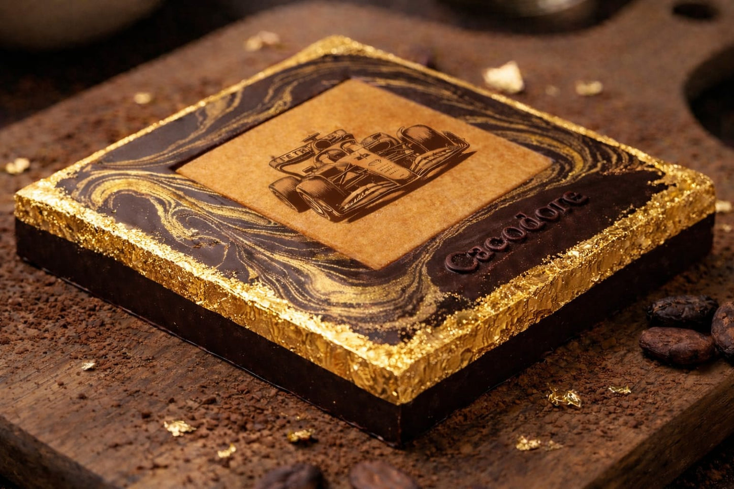 Artisan Gold Leaf Chocolate Square